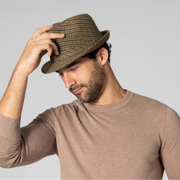 DOBBS 5th Avenue New York Tweed Fedora NWOT SZ 7 - Picture 2 of 4